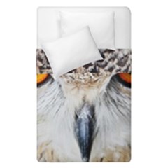 Owl Face Duvet Cover Double Side (single Size) by Sapixe