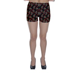 Pattern Abstract Paisley Swirls Skinny Shorts by Sapixe