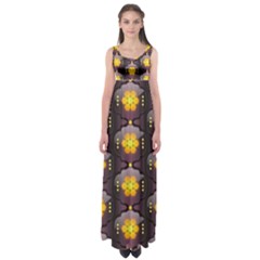 Pattern Background Yellow Bright Empire Waist Maxi Dress by Sapixe