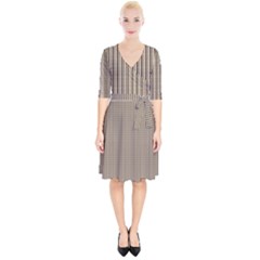 Pattern Background Stripes Karos Wrap Up Cocktail Dress