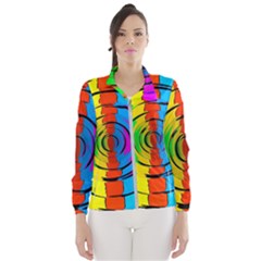 Pattern Colorful Glass Distortion Wind Breaker (women) by Sapixe