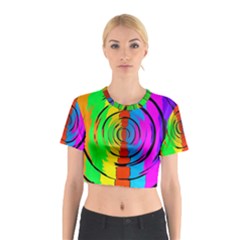 Pattern Colorful Glass Distortion Cotton Crop Top