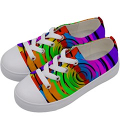 Pattern Colorful Glass Distortion Kids  Low Top Canvas Sneakers