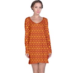 Pattern Creative Background Long Sleeve Nightdress