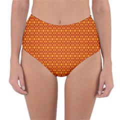 Pattern Creative Background Reversible High-Waist Bikini Bottoms