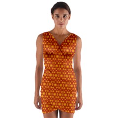 Pattern Creative Background Wrap Front Bodycon Dress