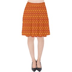 Pattern Creative Background Velvet High Waist Skirt