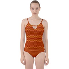 Pattern Creative Background Cut Out Top Tankini Set
