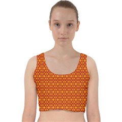 Pattern Creative Background Velvet Racer Back Crop Top