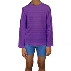 Pattern Violet Purple Background Kids  Long Sleeve Swimwear