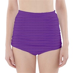 Pattern Violet Purple Background High-Waisted Bikini Bottoms