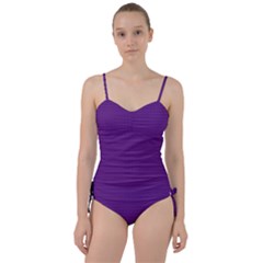 Pattern Violet Purple Background Sweetheart Tankini Set