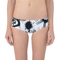 Pattern Color Painting Dab Black Classic Bikini Bottoms