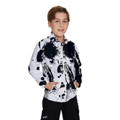 Pattern Color Painting Dab Black Wind Breaker (kids) by Sapixe