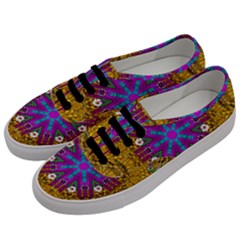 Golden Retro Medival Festive Fantasy Nature Men s Classic Low Top Sneakers by pepitasart