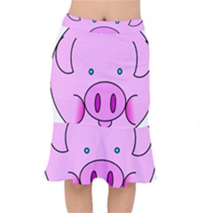 Pink Pig Christmas Xmas Stuffed Animal Mermaid Skirt