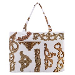 Pattern Motif Decor Zipper Medium Tote Bag