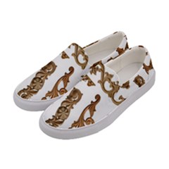 Pattern Motif Decor Women s Canvas Slip Ons