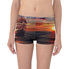 Pirate Ship Reversible Boyleg Bikini Bottoms