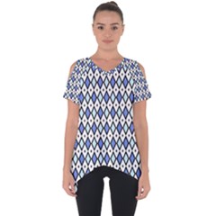 Blue Jess Cut Out Side Drop Tee by jumpercat