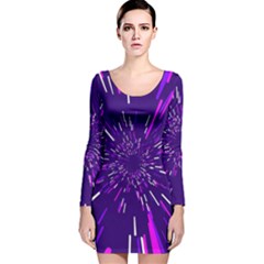 Space Trip 2 Long Sleeve Velvet Bodycon Dress by jumpercat