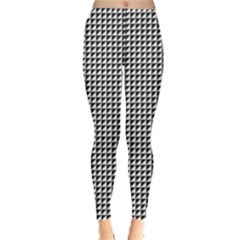 Triangulate Black And White Leggings  by jumpercat