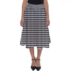 Triangulate Black And White Perfect Length Midi Skirt by jumpercat