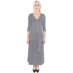 Triangulate Black And White Quarter Sleeve Wrap Maxi Dress by jumpercat