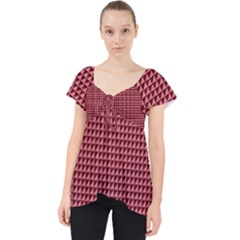 Red Triangulate Lace Front Dolly Top