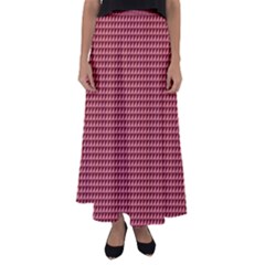 Red Triangulate Flared Maxi Skirt