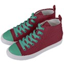 Red Triangulate Women s Mid-Top Canvas Sneakers View2