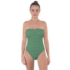 Green Triangulate Tie Back One Piece Swimsuit by jumpercat