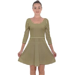 Ocre Triangulate Quarter Sleeve Skater Dress by jumpercat