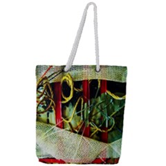 Hidden Strings Of Purity 13 Full Print Rope Handle Tote (large)