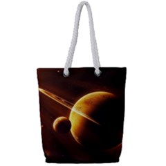 Planets Space Full Print Rope Handle Tote (small)