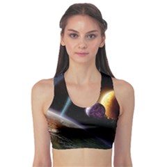 Planets In Space Sports Bra by Sapixe
