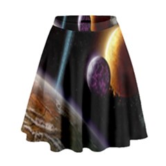 Planets In Space High Waist Skirt