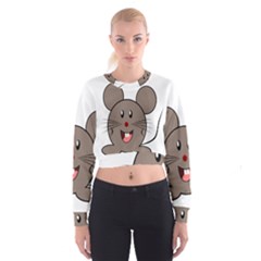 Raton Mouse Christmas Xmas Stuffed Animal Cropped Sweatshirt