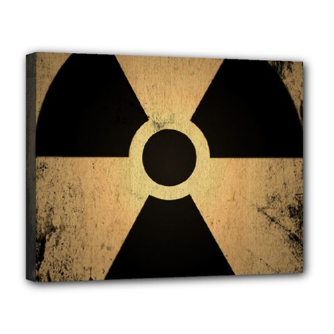 Radioactive Warning Signs Hazard Canvas 14  X 11  by Sapixe