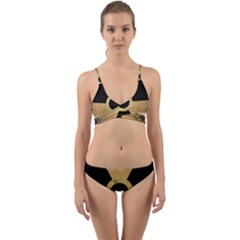 Radioactive Warning Signs Hazard Wrap Around Bikini Set by Sapixe