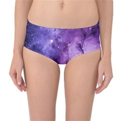 Purple Space Mid-waist Bikini Bottoms