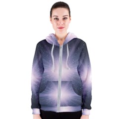 Real Photographs In Saturns Rings Women s Zipper Hoodie