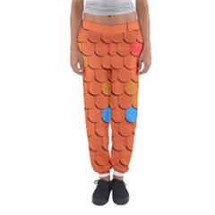 Roof Brick Colorful Red Roofing Women s Jogger Sweatpants by Sapixe