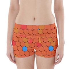 Roof Brick Colorful Red Roofing Boyleg Bikini Wrap Bottoms by Sapixe