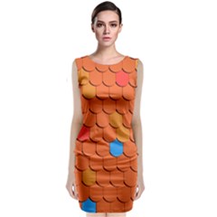 Roof Brick Colorful Red Roofing Classic Sleeveless Midi Dress