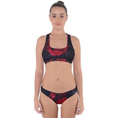 Red Nebulae Stella Cross Back Hipster Bikini Set