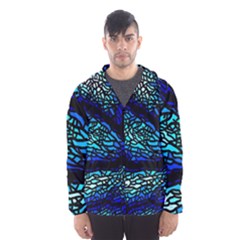 Sea Fans Diving Coral Stained Glass Hooded Wind Breaker (men) by Sapixe