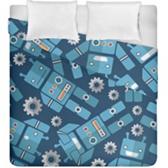 Seamless Pattern Robot Duvet Cover Double Side (king Size)