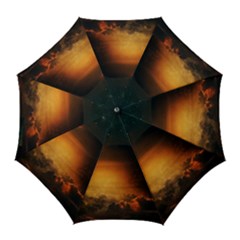 Saturn Rings Fantasy Art Digital Golf Umbrellas by Sapixe