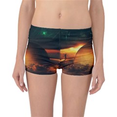 Saturn Rings Fantasy Art Digital Reversible Boyleg Bikini Bottoms by Sapixe